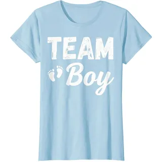 Gender Reveal Team Boy Blau T-Shirt, Damen, Himmelblau, M