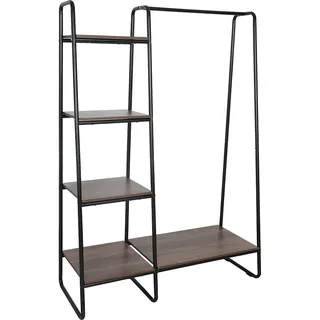 Kondela Garderobenorganisator Robyn - schwarz / Walnuss - Schwarz