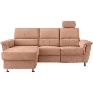 Livetastic Ecksofa , Koralle , Textil , Uni , L-Form , 231x165 cm , Relaxfunktion, Rücken echt, USB-Anschluss, Herz-Waage-Funktion, USB-C-Anschluss , Wohnzimmer, Sofas & Couches, Wohnlandschaften, Ecksofas