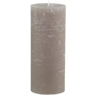 Chic Antique Macon rustikale Stumpenkerze versch.Farben und Größen Kerze Antik NEU Altarkerzen 100 % Paraffin lange Brenndauer (Linen, 25x10 cm)