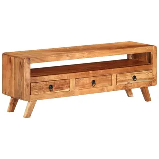 vidaXL TV-Schrank 110x30x40 cm Braun Massivholz