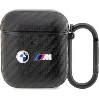 BMW BMA2WMPUCA2 AirPods 1/2 Abdeckung schwarz/schwarz Carbon Double Metal Logo - Schwarz