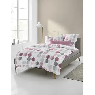 BIERBAUM Bettwäsche 4153 Biber Fraise 135 x 200 cm + 80 x 80 cm