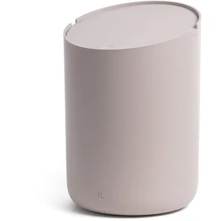Kazai.® Mini-Kosmetikeimer 'Tove' - 1,5L | Exklusives Bad-Mülleimer Design aus Berlin | Rutschfest, inkl. Inneneimer und Smart-Beutelfunktion | Taupe