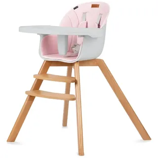 Kinderstuhl Fütterungsstuhl Hochstuhl fur esstisch Holz Kidwell NOBIS Rosa - Rosa