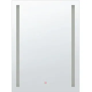 Beliani Badspiegel mit LED-Beleuchtung rechteckig 70/90 cm Martinet