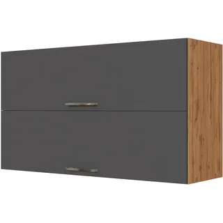 Held Möbel Klapphängeschrank Sorrento BxHxT 100x57x34 cm Anthrazit-Wotaneiche