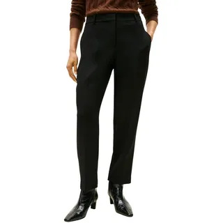 Tommy Hilfiger Damen Stoffhose Punto Slim Straight Fit, Schwarz (Black), 34