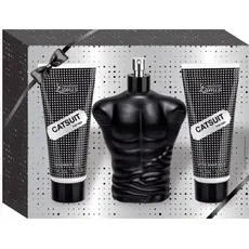 O.S. 16233 GP Catsuit for men 3tlg. After Shave Balsam 50ml, 100ml EDT Spray, 50ml Duschgel, Vatertag Geburtstag Papa Duftnote Top: Cardamom, Heart: Lavendel, Iris Base: Vanille, Oriental Notes, Wood Notes