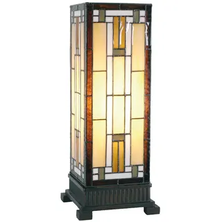 LumiLamp 5LL-5445 Tiffany Tischlampe braun 18x45 cm - Braun