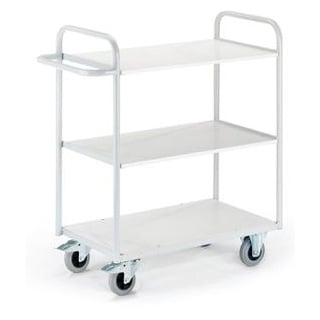 ROLLCART Bürowagen L1180xB500xH1070mm lichtgrau o.Wände