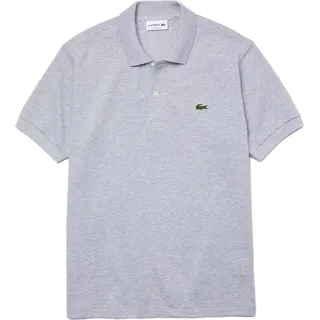 Lacoste Poloshirt Kurzarmshirt mit Polokragen und Logo-Stickerei - Grau