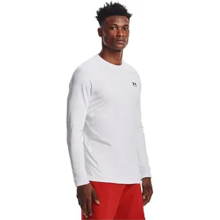 Under Armour Coldgear Armour Fitted Crew langärmliges atmungsaktives Funktionsshirt, schnelltrocknendes Langarmshirt Herren, White - Black XL