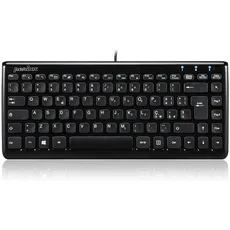 Perixx PERIBOARD-407 Kleine USB-Tastatur, Typ Chiclet, ultradünn und tragbar, Schwarz, italienisches Layout