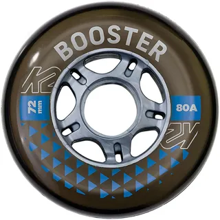 K2 Skates Unisex – Erwachsene Rollen Booster 72 MM 80A 4-Wheel Pack — Black — 72mm — 30F3003