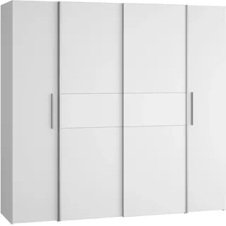 Forte Schwebetürenschrank Kalixtus 200,1 x 190,5 x 61,2 cm Weiß