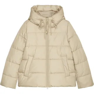 Marc O'Polo Denim Damen Steppjacke mit Kapuze wasserabweisend, Beige (Pure Cashmere), XS