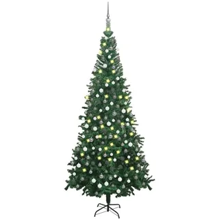 Möbel Künstlicher Weihnachtsbaum mit Beleuchtung Kugeln L 240 cm Grün - Weihnachtsgirlanden 3077663 - Grün