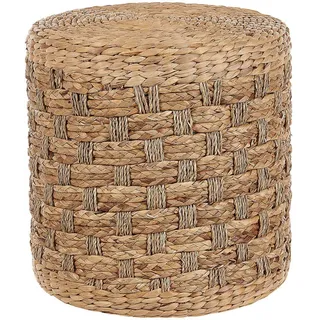 Beliani Pouf Basslet 40/40/40 cm , Beige , Naturmaterialen , Rund , 40x40x40 cm , Wohnzimmer, Sessel, Hocker & Hockerbänke, Poufs