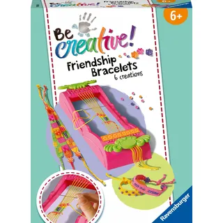 Ravensburger BeCreative Freundschaftsbändchen - Bastelset für Kinder ab 6 Jahre - Schmuck Basteln für Mädchen und Jungen - 18280 - Geburtstagsgeschenke, Deko selber basteln