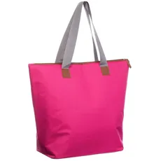 Brandsseller Kühltasche 30 Liter ca.40x50x20 cm Faltbare Einkaufstasche Thermo-Shopper Strandtasche mit Isolierung für Lebensmittel Reißverschluss - Pink