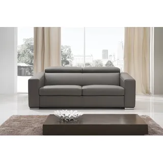 Schlafsofa EGOITALIANO "Cabiria, Design und super Sitz- und Liegekomfort", schwarz, B:226cm H:97cm T:103cm, Leder »BULL« (echtes Rindsleder). Geschliffenes, pigmentiertes und behandeltes Rindsleder mit einer Dicke von 1, 3-1, 5 mm. Dieses Leder zeigt eine ziemlich weiche Hand mit einem halb undurchsichtigen Aussehen. Es handelt sich um ein geschütztes Leder. Eine leichte Deckschicht schützt sie vor Flecken, ohne ihre ursprünglichen Eigenschaften zu verändern. Die geschützten Leder kombinieren die Vorteile