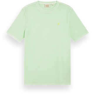 Scotch & Soda Men's Garment Dye Logo Crew T-Shirt, Seafoam 0514, Large