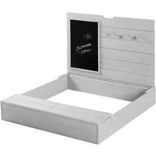 roba Sandkasten mit Deckel, Tafel & grau