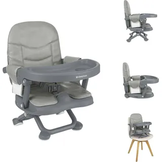 Kikkaboo Kindersitzerhöhung Pappo Booster, Tisch, klappbar, Sicherheitsgurt grau hellgrau - Grün, Grau