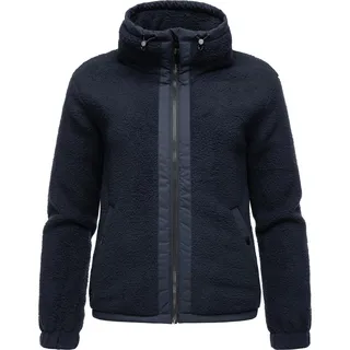 Ragwear Sweatjacke »Sweatjacke Nordicka«, Sportliche Kapuzenjacke mit Kunstleder-Elementen, blau