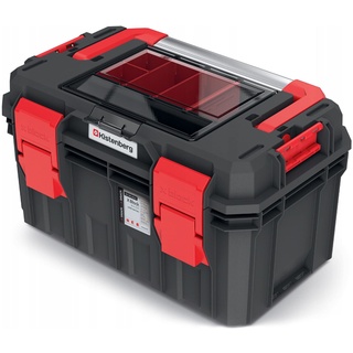 Kistenberg Werkzeugkiste Werkzeugkoffer Werkzeugkasten Werkstattkiste Toolbox Organizer im Deckel mit Boxen und Trennwänden, wasser- /staubdicht, Kunststoff S-Block Pro Abmessungen: 450 x 280 x 264