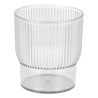 Urban Living Samba Glas aus Kunststoff, 300 ml, Durchmesser 7,7 cm x Höhe 8,5 cm, transparent