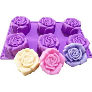 JasCherry Rose Form Antihaft Silikon Backform Kuchenbackform - Muffinform Brotbackform für Kuchen, Seife, Gelee, Muffins, Pudding, Cake #2