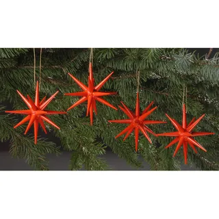 Christbaumschmuck ALBIN PREISSLER "Handwerkskunst aus dem Erzgebirge", rot, Ø:10cm, Holzwerkstoff, Weihnachtsbaumschmuck, Christbaumschmuck, Weihnachtsdeko aus Holz