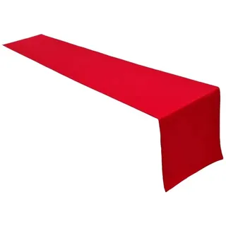 Lemos Home Hochwertiger Tischläufer Tischwäsche aus 100% Baumwolle Kollektion Konzept, Farbe & Größe wählbar (Tischläufer - 40x180cm, Rot)