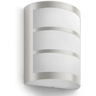 Philips Außenwandleuchte Edelstahl 21,5 cm inkl. Bewegungsmelder silber