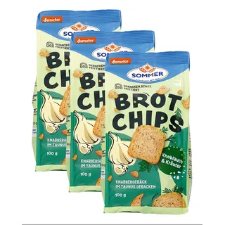 3er-Pack Sommer Brot Chips Knoblauch & Kräuter