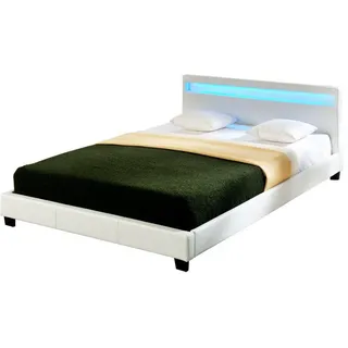 Corium LED Polsterbett Paris 180x200cm Weiß