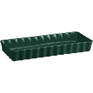 Emile Henry Tarteform 15 x 36 cm, Keramik, grün