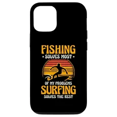 Hülle für iPhone 15 Surfing Solves The Rest Surfboard Surfen Surfer Surfer