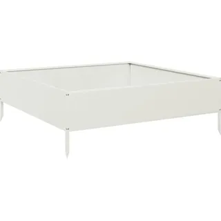 vidaXL Hochbeet Weiß 100x100x33,5 cm Stahl - Weiß