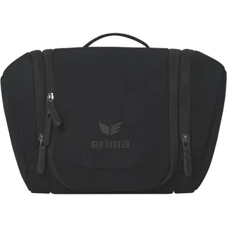 Erima Unisex TRAVEL LINE gräumige Kulturtasche (7232505) schwarz, 0