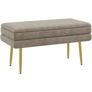 Homcom Polsterbank Beige 79,5 x 37,5 x 43 cm