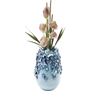 Kare Design Vase Butterflies, 35cm, Lightblue