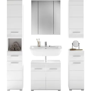 INOSIGN Badmöbel-Set »Malmö, 5 teilig, bestehend aus:« Set, 5 Stk. tlg., weiß