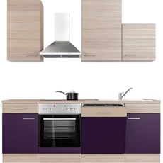 Bild von Küche »Portland«, wahlw. mit E-Geräten, Breite 220 cm, lila