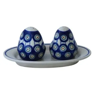 Original Bunzlauer Keramik Pfeffer-und Salzstreuer Set im Dekor 8