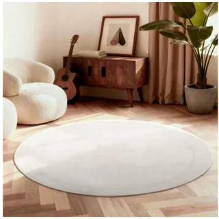 Villeroy & Boch »Wollteppich Kari« rund 17 mm Höhe Handgewebt, Wolle, Bordüre, Einfarbig, Läufer, Wohnzimmer, Organisch