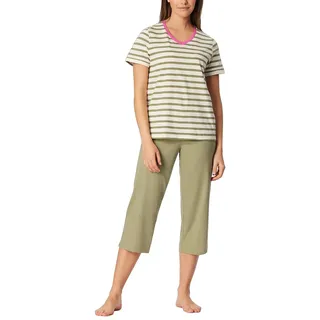 Schiesser Damen Schlafanzug 3/4, Kurzarm - Casual Essentials