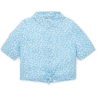 TOM TAILOR Mädchen Kinder Bluse mit Blumenmuster 1035166, Blau, 128